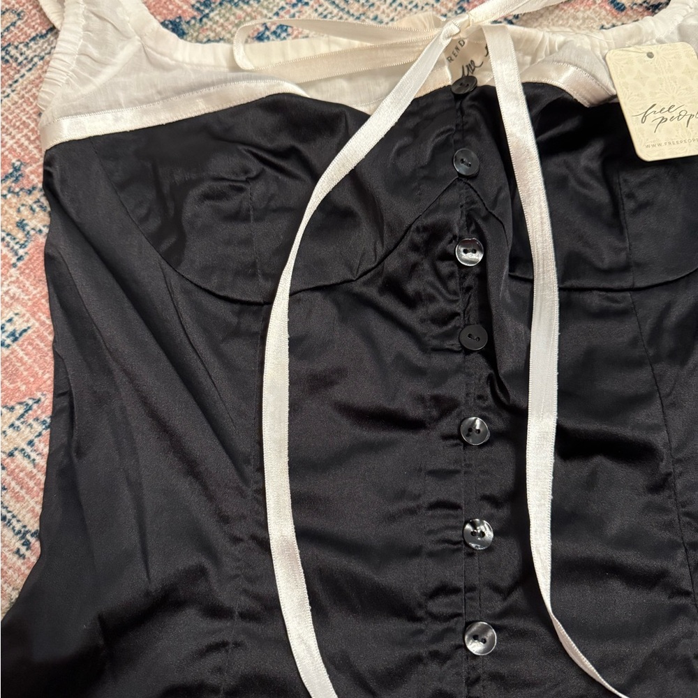 Limited Edition Free People Black and White Tank Top - Picture 5 of 11